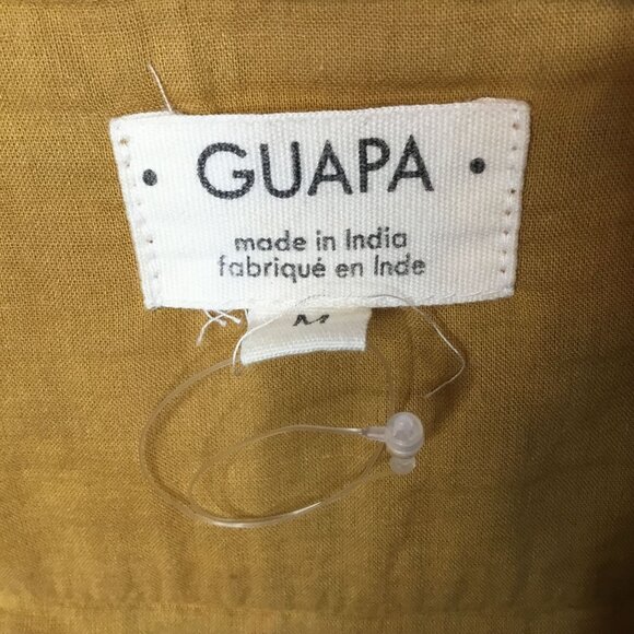 GUAPA Ruched Waist Geo Earthtone Floral Chiffon Mini Skirt M Boho Layered Lined - Picture 7 of 9